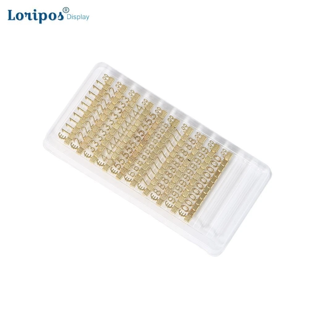 

100pcs Same Adjustable Number Price Display Counter Stand Tag Label for Jewelry Phone Retail Shop Combined Numberal Cube Sign