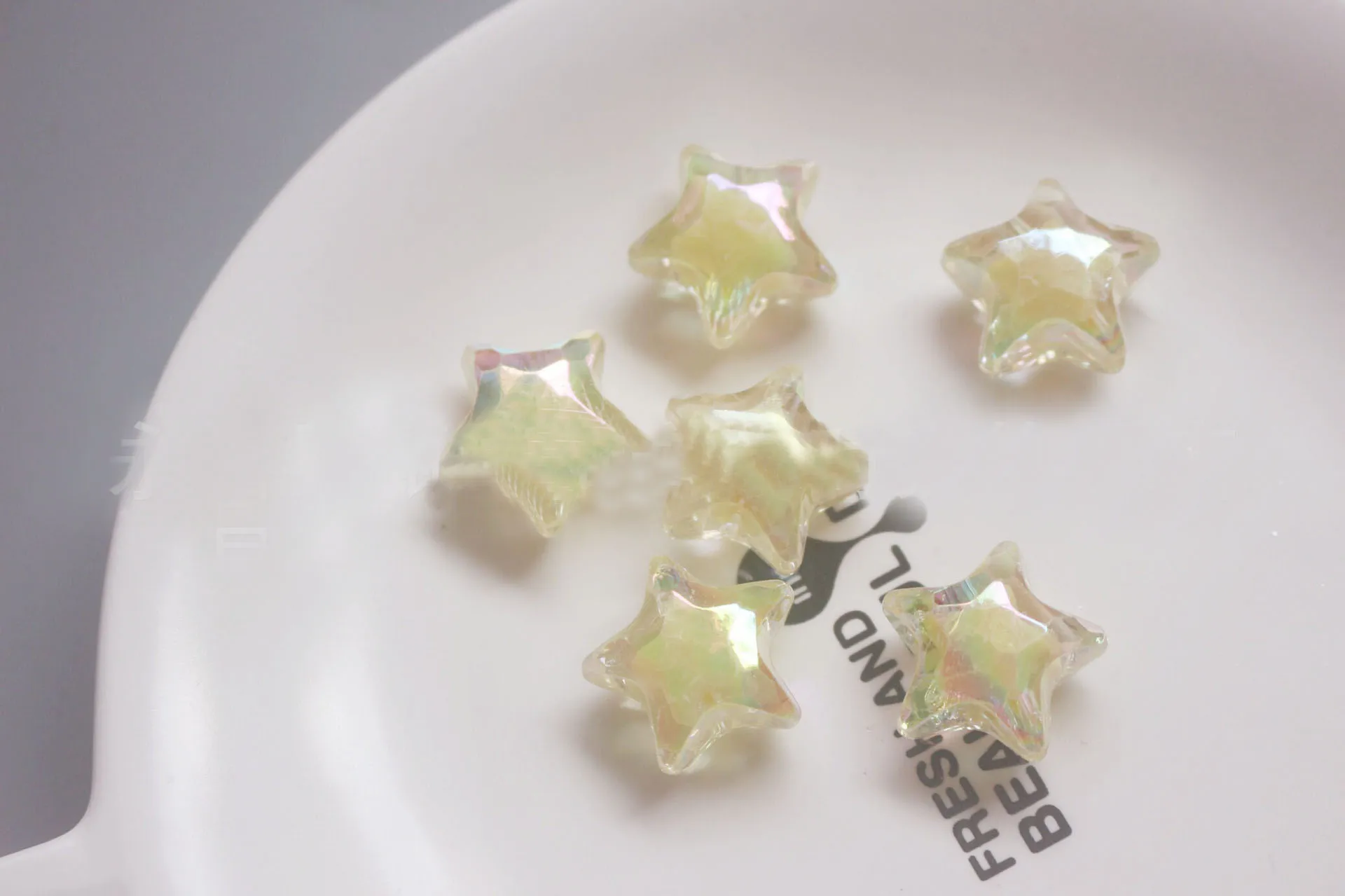 

20mm Acrylic Star Beads Jewelry Accessories Ornament DIY Making Colorful Charms Fashion Pearl Lustre For Girls