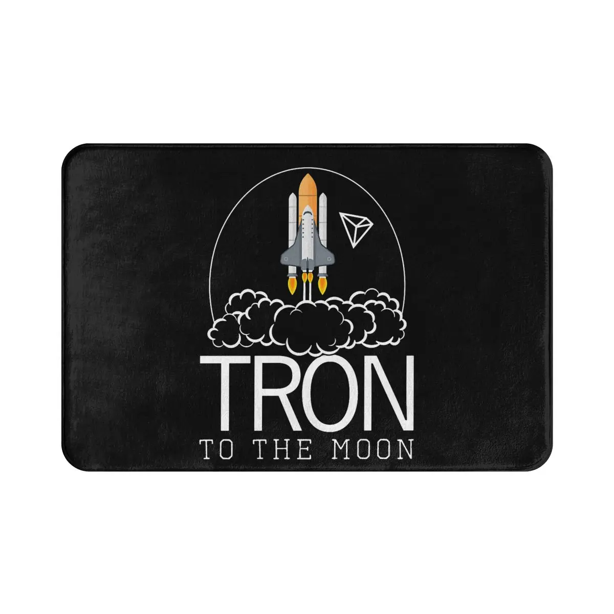 

TRON Coin Crypto Miners Bathroom Mat To The Moon Rocket Doormat Kitchen Carpet Balcony Rug Home Decoration