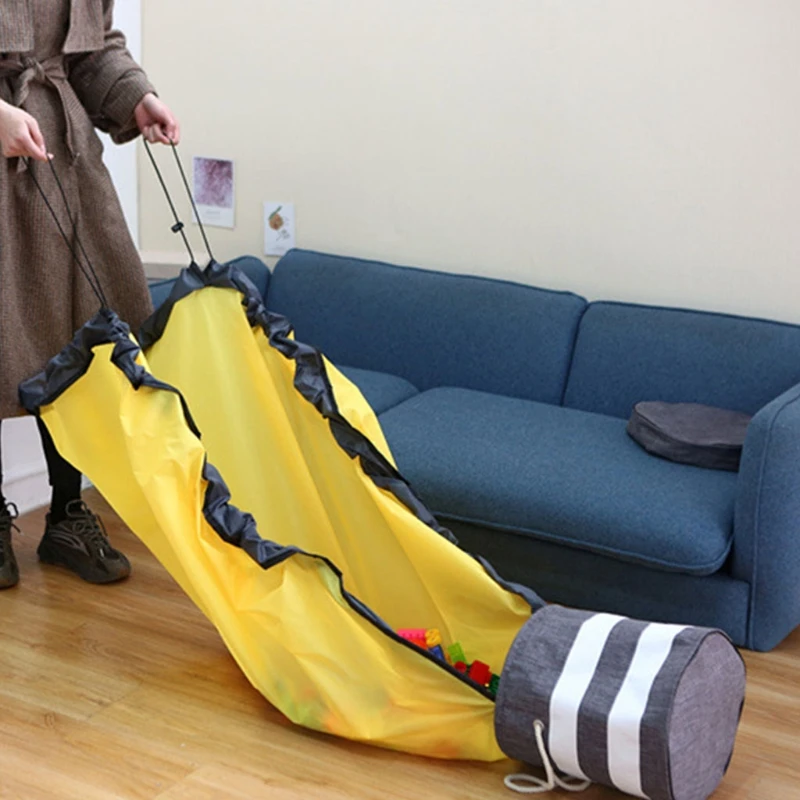 

Multipurpose Toy Quick Storage Basket Play Mat Practical Durable Collapsible Bag DXAD