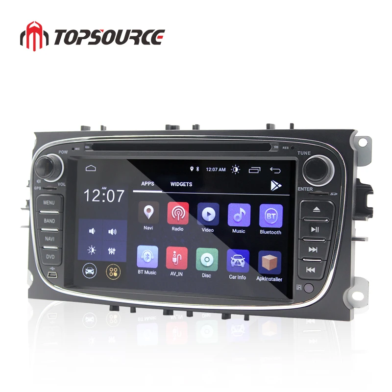 Bestellen TOPSOURCE Android 8,1 2GB RAM Auto Multimedia-Player GPS Navi 2 Din Auto DVD Radio Für Ford Focus Kuga S-MAX Mondeo C-MAX Galaxy