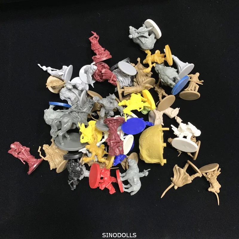 BIXE 46PCS/Set 28mm Dungeons& Dragon Miniatures D& D Cthulhu Wars Board Game Figures Role Playing Resin Model Toy No repeat