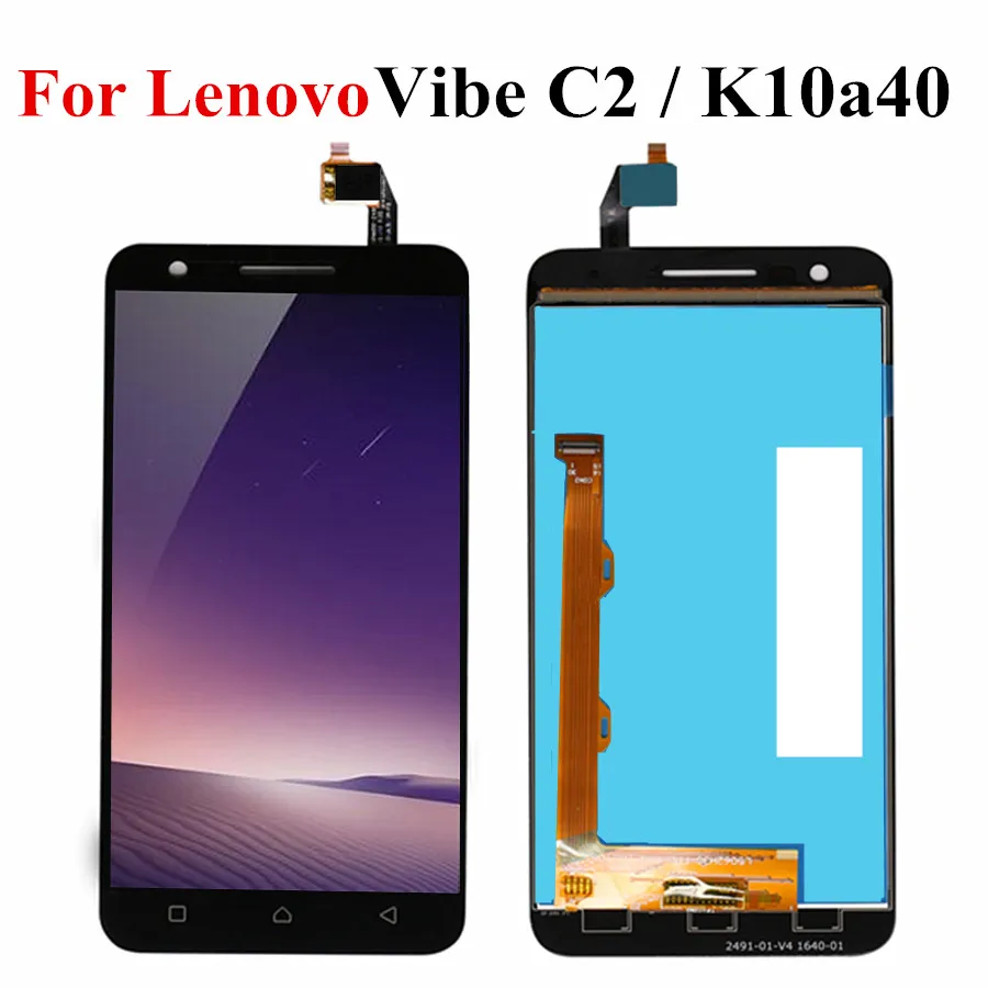 5 0 &quotИспытано хорошо для Lenovo C2 ЖК-дисплей экран Vibe K10A40 с сенсорным экраном