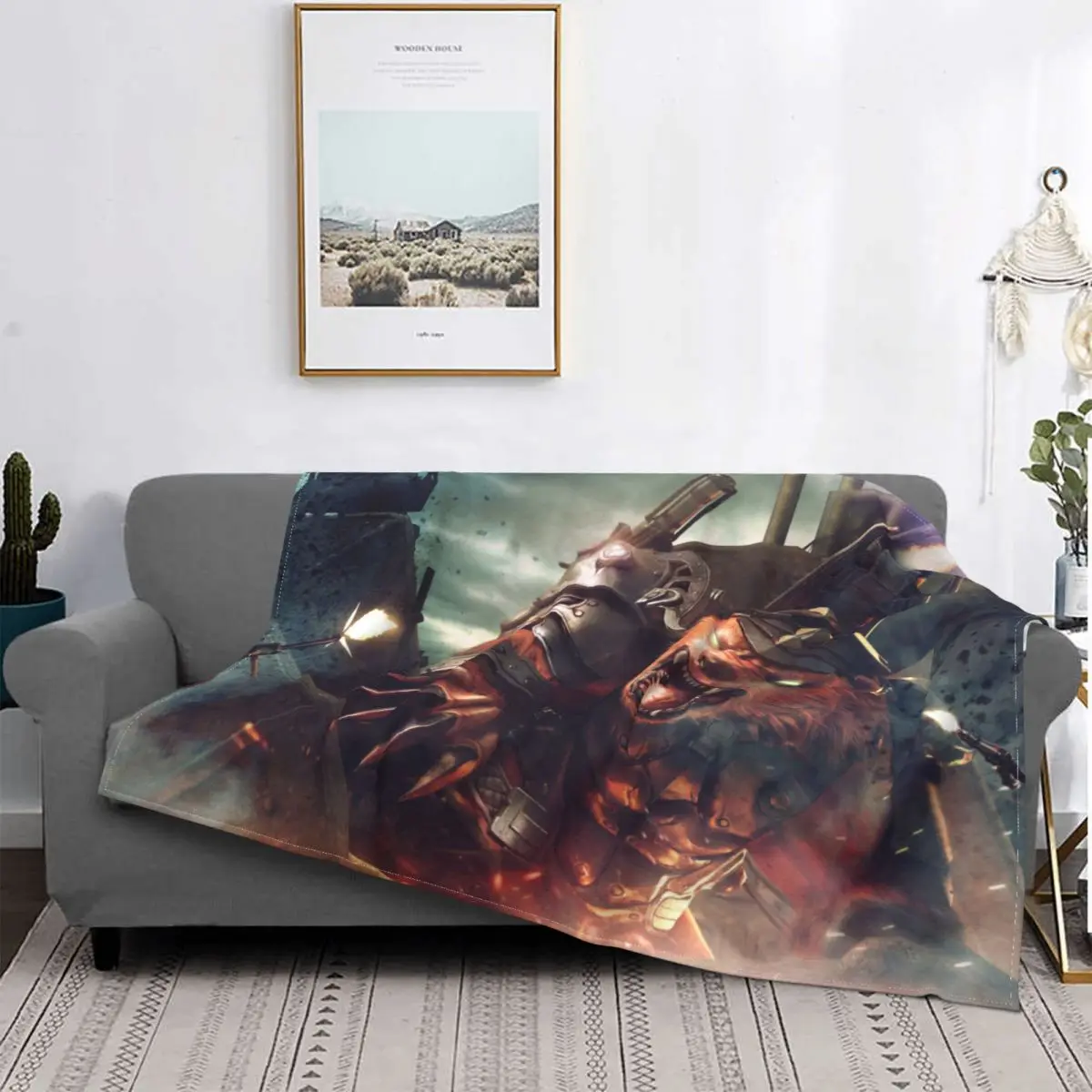 

Cross Fire Gun Shooting Games Blanket Flannel Decoration Monster Portable Home Bedspread