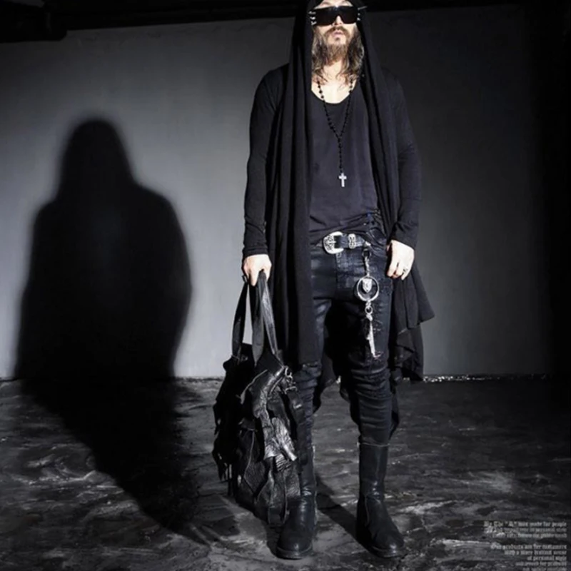 Большие мужские Индивидуальные халаты с капюшоном Темный волшебник Толстовка