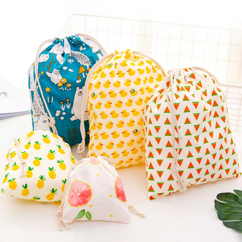 Подарочные пакеты Calico Хлопковый мешок на шнурке для хранения косметики свадьбы