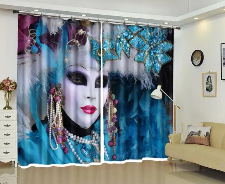 

european blackout curtain Custom 3D Curtains Creative photo curtains for living room Bedroom hotel windows curtains
