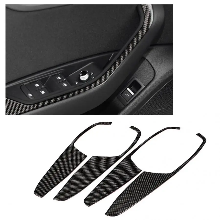 4 шт. наклейки из углеродного волокна на дверь и окно для Audi A4 B9 2017 2018 2019 |