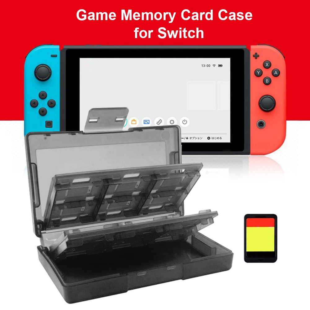 

24 Plus 2 in 1 Game Cards Case Portable Protector Game Card Case for Nintend Switch Shockproof Storage Hard Shell Box