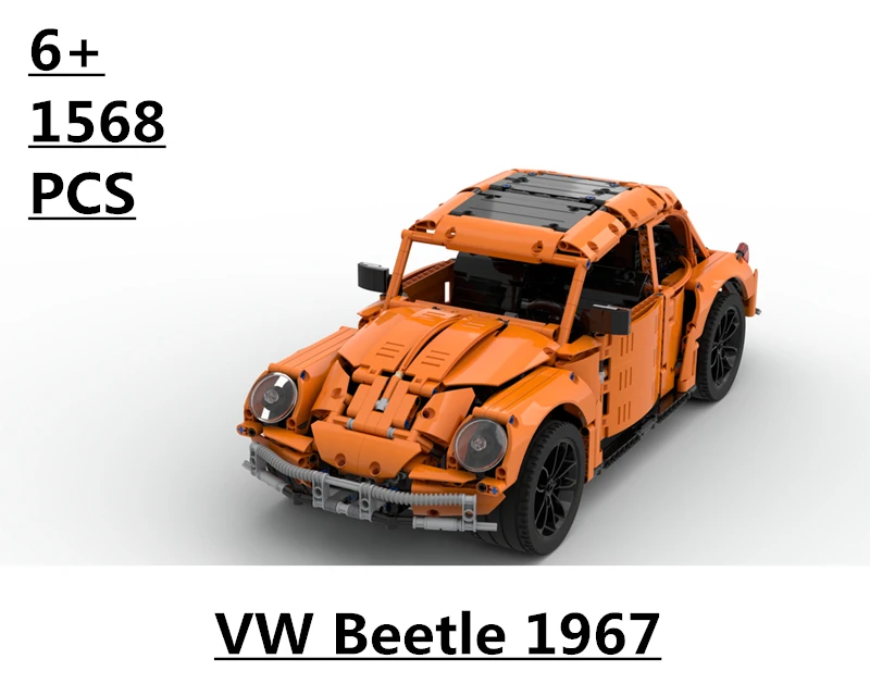Новый 2021 Жук технологии строительный блок moc 34945 Супер спортивный автомобиль без