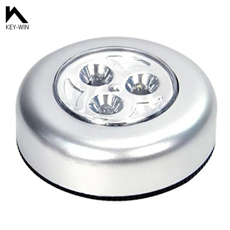 

KEY-WIN Useful Wall LED Light Portable Round Universal Rechargeable Wireless Interior Reading Lamp Touch Type Car Interior Night