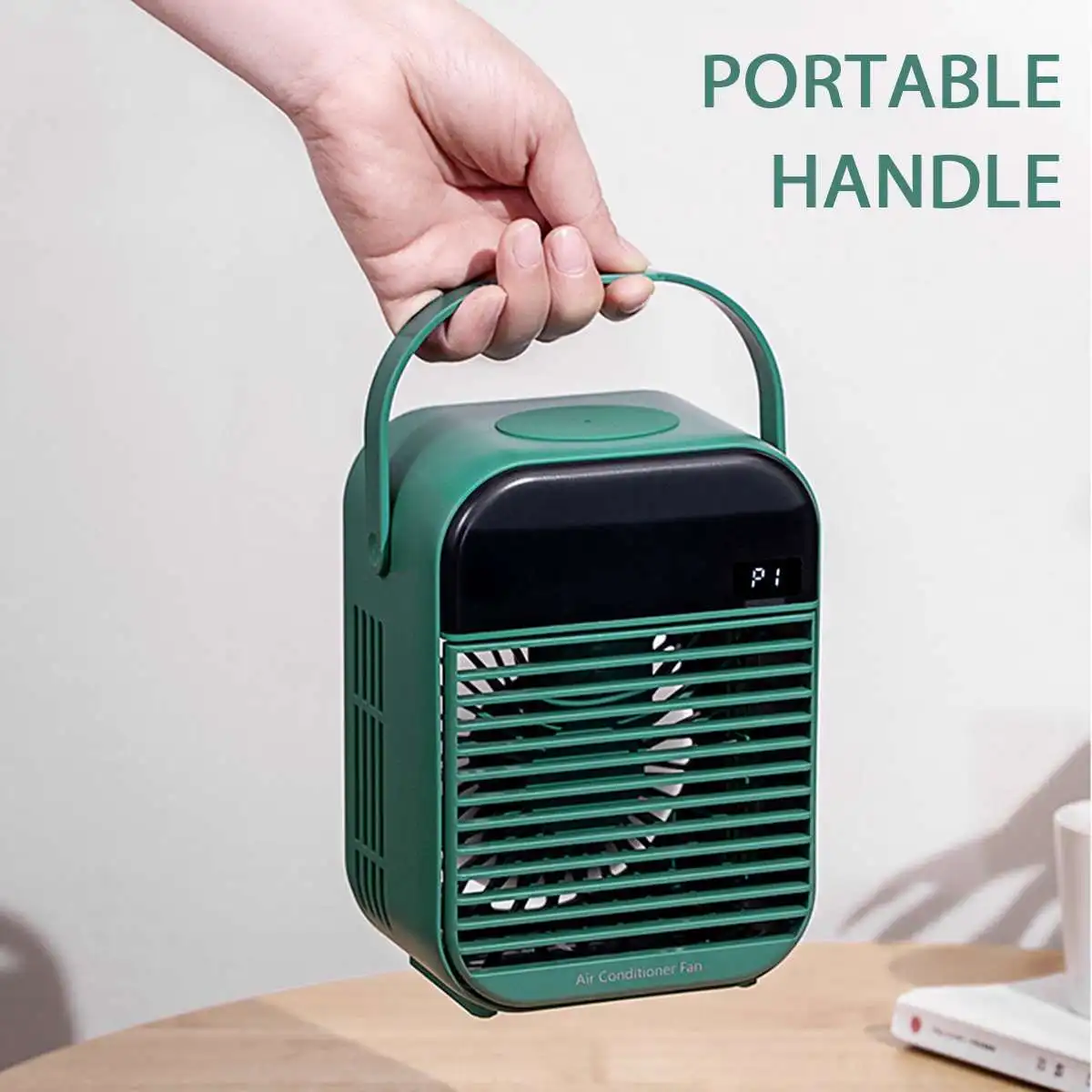 

Mini Air Cooler USB Portable Air Conditioner With Colored Litght 200ml Conditioning Humidifier Purifier esktop Air Cooling Fan