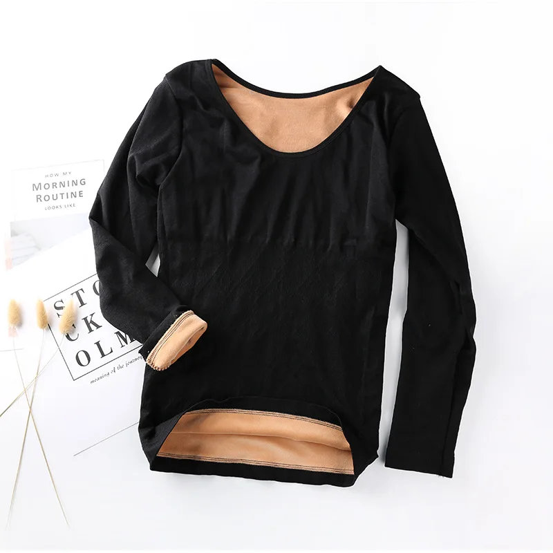 

Women 's Traceless Thermal Underwear Thickened Plush Tight Slim Fit Hot Autumn Clothing Women Winter Cotton Sweater
