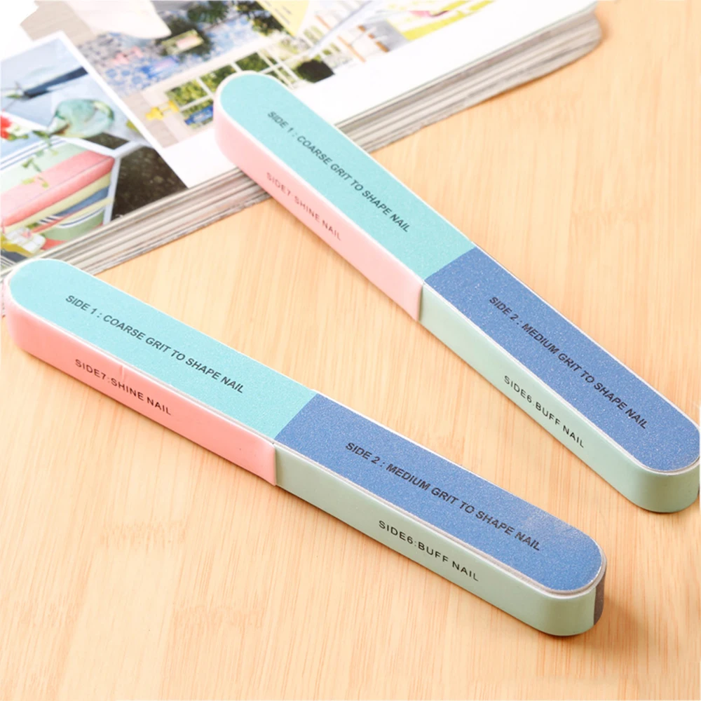 1PCS Six-sided Polished Nail File Creative Tools Polishing Matte Rod Professional Stickers | Красота и здоровье