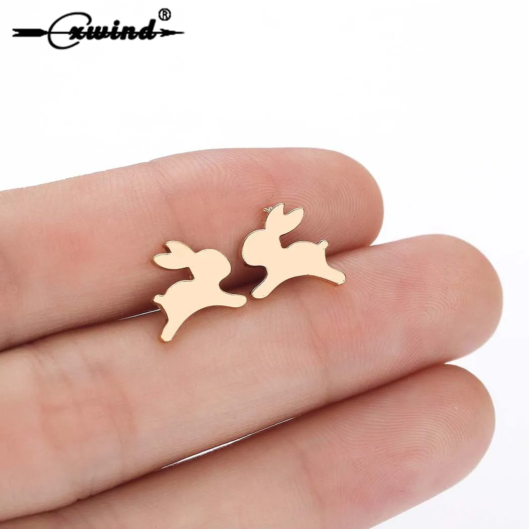 

Cxwind Women's Rabbit Earring Jewelry Bunny Stud Earrings For femme Vintage Animal Statement Earrings Brincos oorbellen