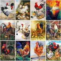 diy 5d diamond painting chickens diamond embroidery animal cross stitch full round drill oil painting manual art gifthome decor