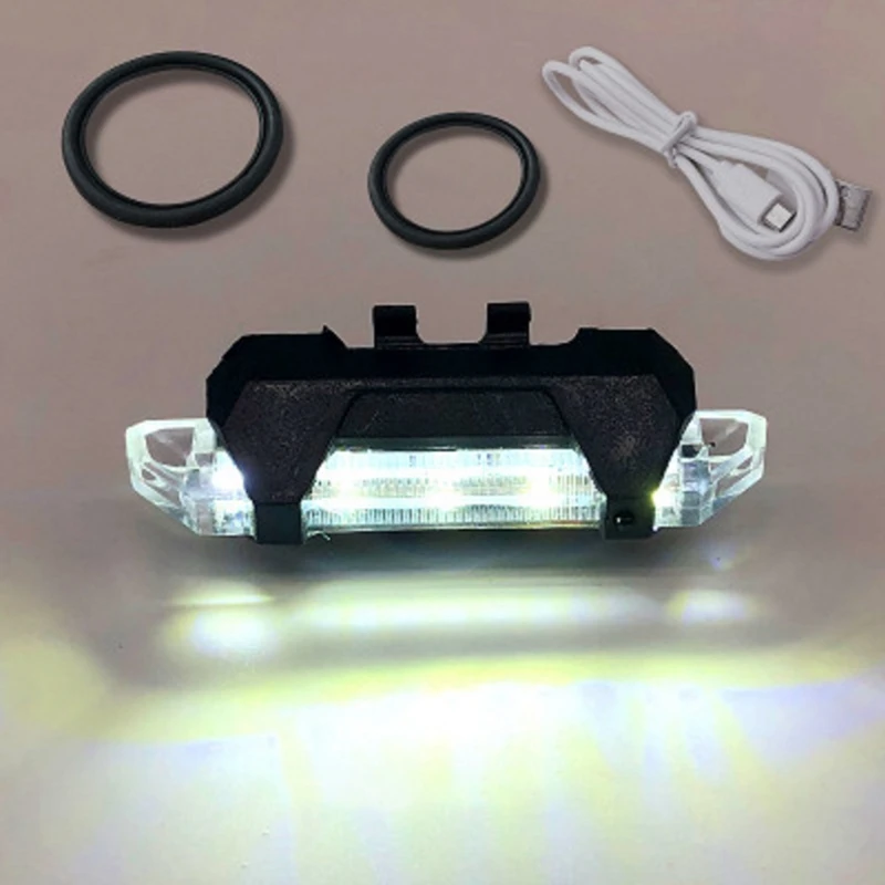 

2021 New 1pc USB Charging Warning Mountain Bike Tail Light-blue/3 Color 2*7.2*2cm Mountain Bike Light Bicycle Light Hot