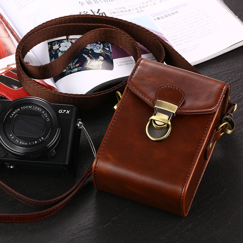 

Hard Skin Shoulder Bag PU Leather Camera Case For Sony DSC RX100 II III IV V M4 M5 M6 HX90V HX90 HX80 HX60 HX50 WX500 W830 W850