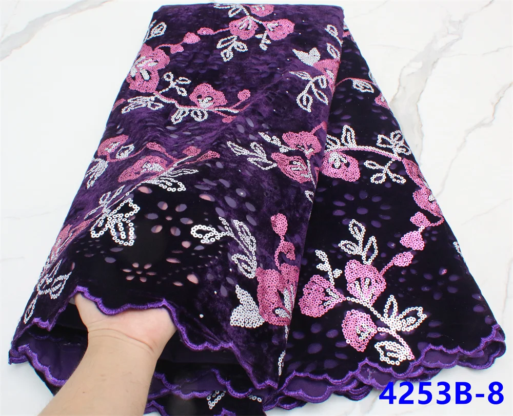 

Последняя маленькая серия Кружева Французский тюль сетка высокое качество 5 ярдов розовый крючком вышитые нигерийские мягкие бархатные кр...