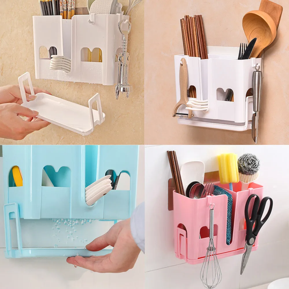 Кухонная стойка для хранения Настенный дренаж палочки еды клетка и