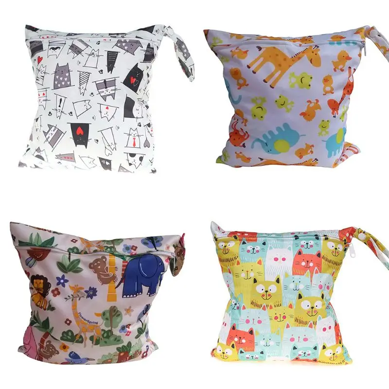 

Washable Baby Wet Dry Bag Reusable Waterproof Zip Nappy Pouch Swim Travel Bags D7YD