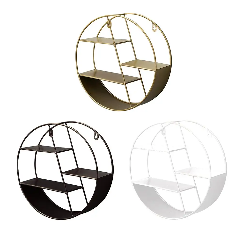 Круглая настенная полка для хранения плавающие полки металлическая подвесная