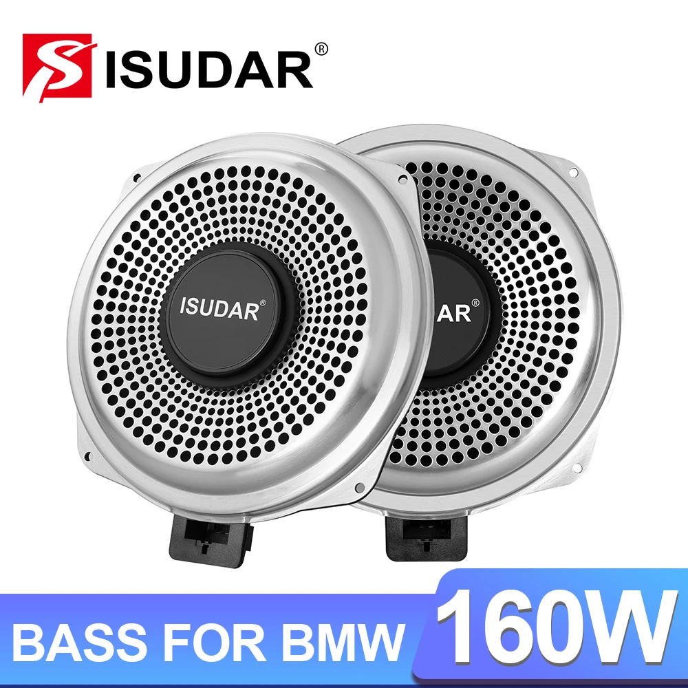 

ISUDAR Underseat Subwoofer For BMW E60 E70 E81 E90 E91 F10 F20 F22 F30 1 3 5 7 X3 2 OHM Version Bass Speakers Horn Stereo Pairs
