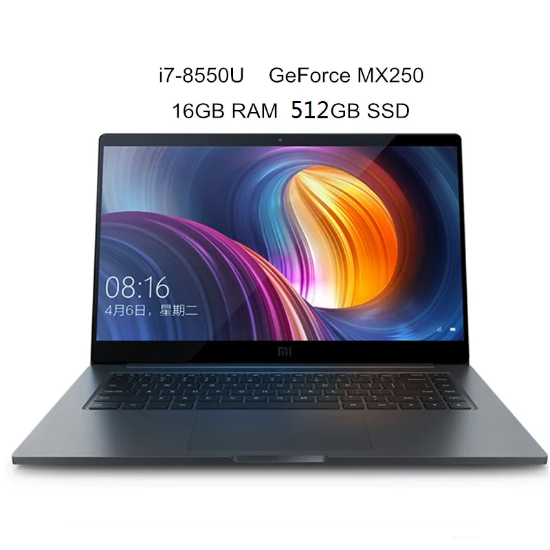 i7 16G 512G MX250 Xiaomi mi ноутбук Pro 15,6 дюймов Windows 10 Intel quad core I5/I7 8 ГБ/16 ГБ ram 256 ГБ SSD 2G выделенная карта Ga mi ng ноутбук - Цвет: i7 16G 512G MX250