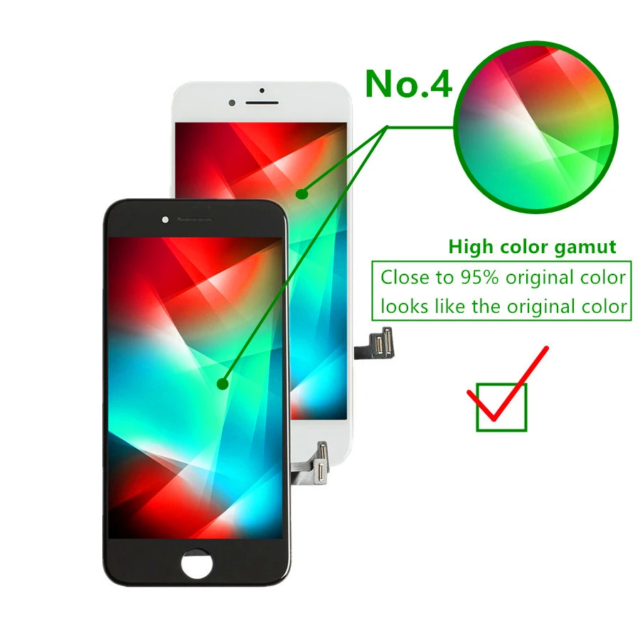 ЖК экран для iPhone 8 Plus AAA + дигитайзер в сборе с 3D сенсорным экраном хороший Tianma 7