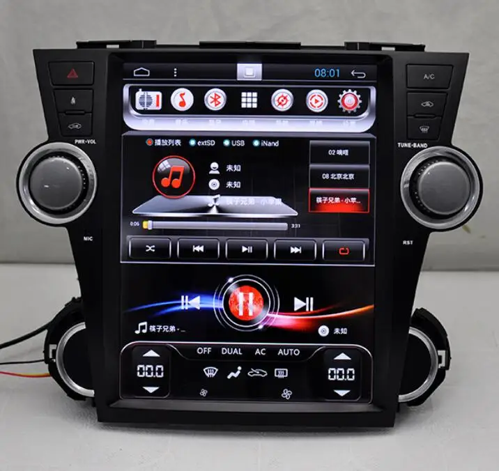 2GbRam 16GbRom12.1 &quotAndroid 6 0 автомобильная аудиосистема для Toyota Highlander 2009 2014 радио Vedio
