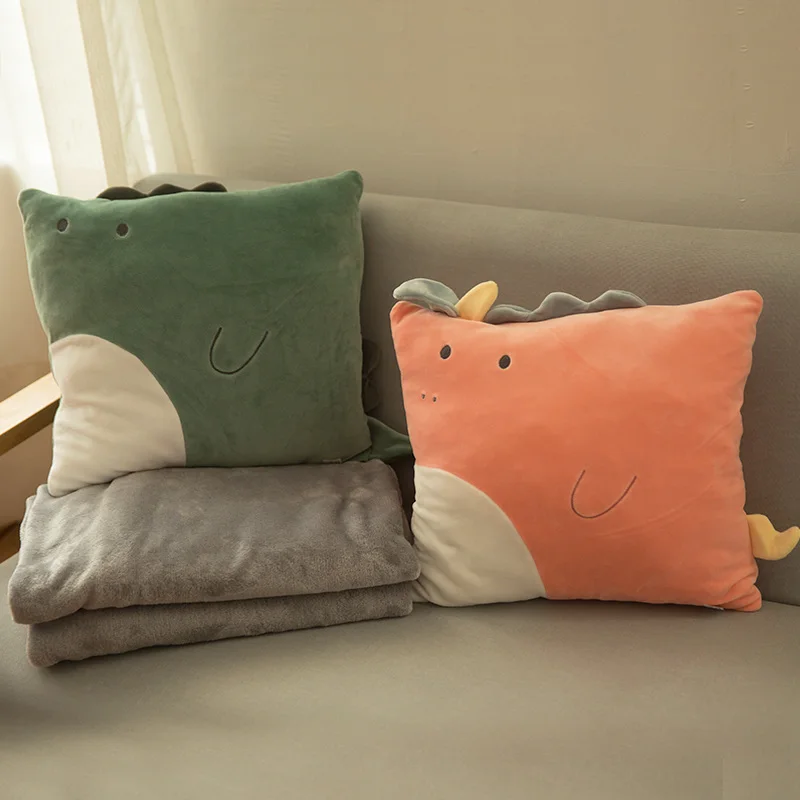 35cm Cushion Blanket square Dinosaur Pig Pillow With Bedroom sofa chair cushion sleeping pillow home decoration birthday | Дом и сад