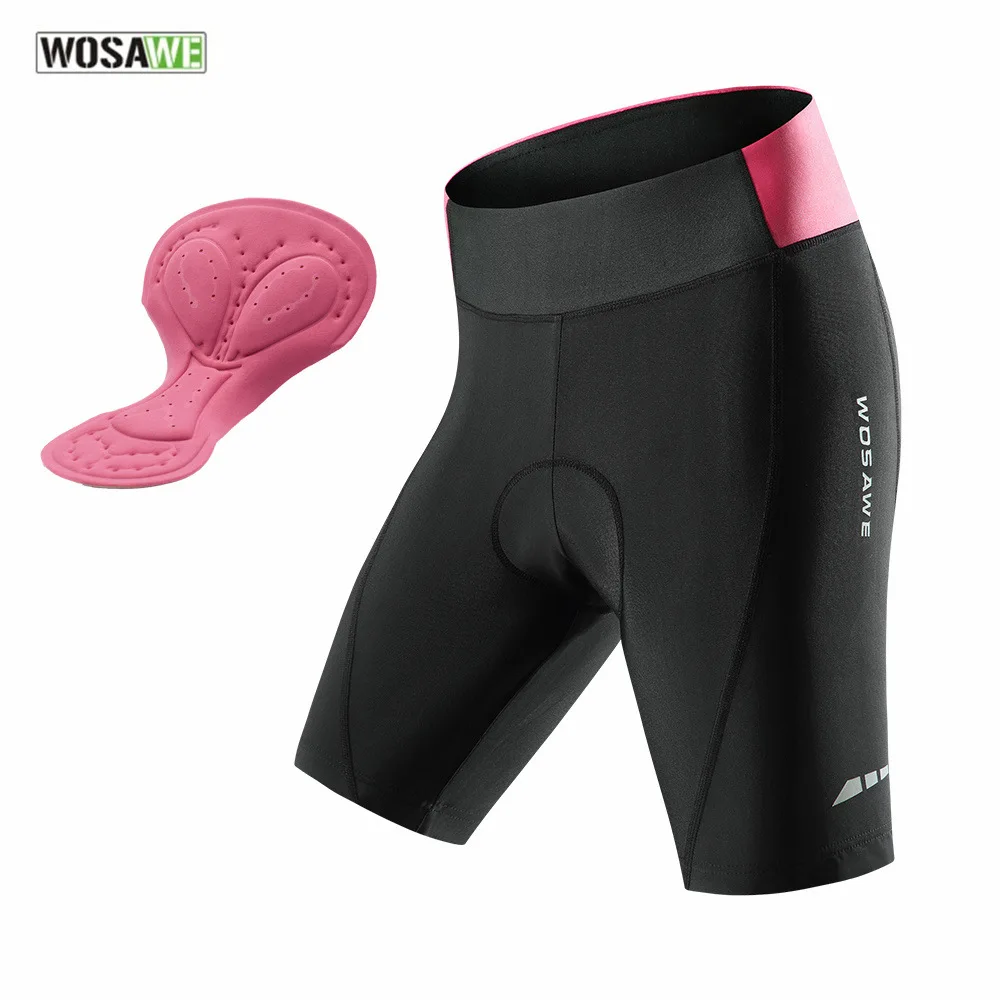 

WOSAWE New Summer Women's Cycling Shorts with Gel Pad Road Biker Shorts Shockproof Padded Riding Bike Bicycle Short MTB Tights