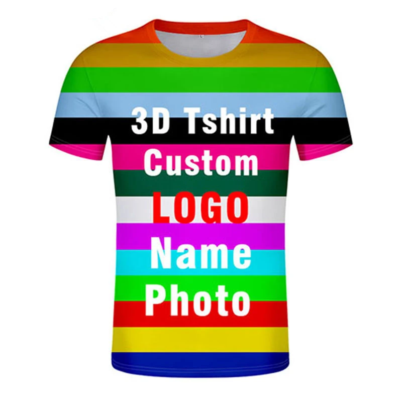 Футболка 3D с надписью и номером на заказ свободная футболка фото изображением