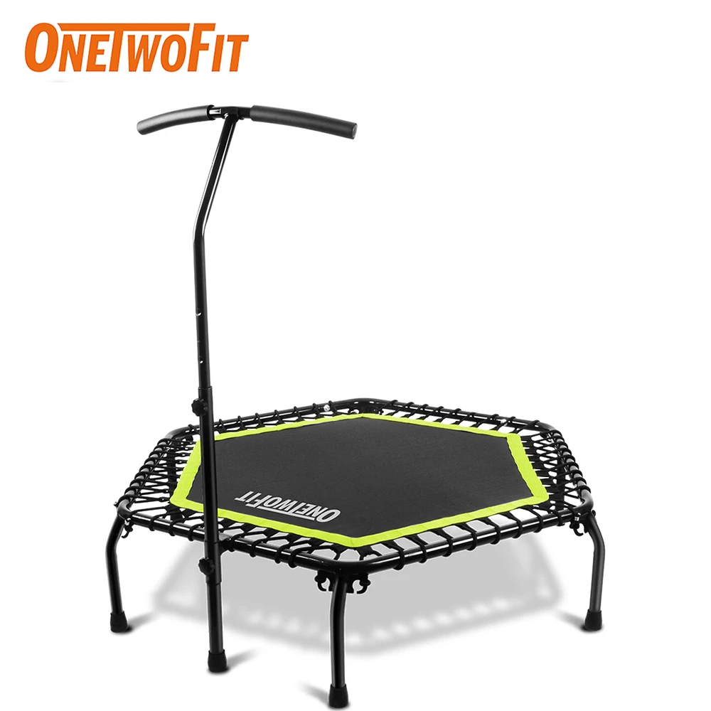 OneTwoFit 45 &quotтихий мини батут для детей прыгать с регулируемой ручкой фитнес
