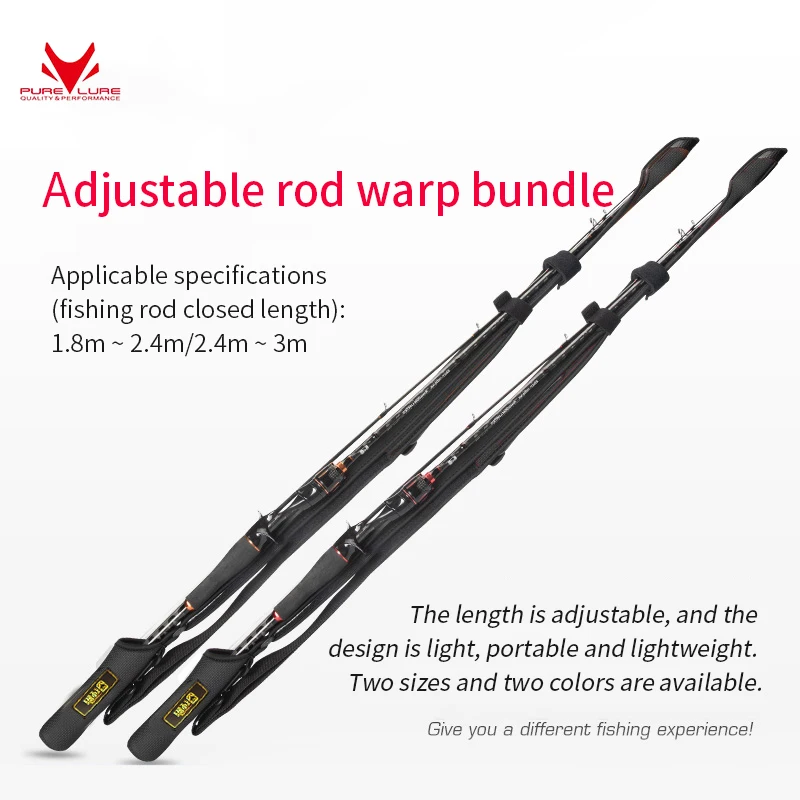 

PURELURE Lure rod holder with elastic velcro lure rod warp bundle rod belt