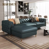 european chesterfield sofa l shaped for large and small type apartment relaxing corner sofas chaise lounge household furniture