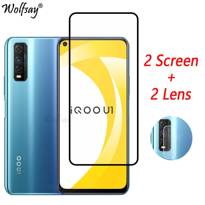 Полное покрытие закаленное стекло для Vivo iQOO U1 Защита экрана камеры U 1 | Мобильные