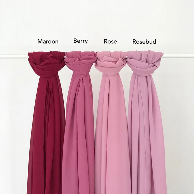 Шифоновый мусульманский шарф женский простой пузырьковый шифоновый хиджаб