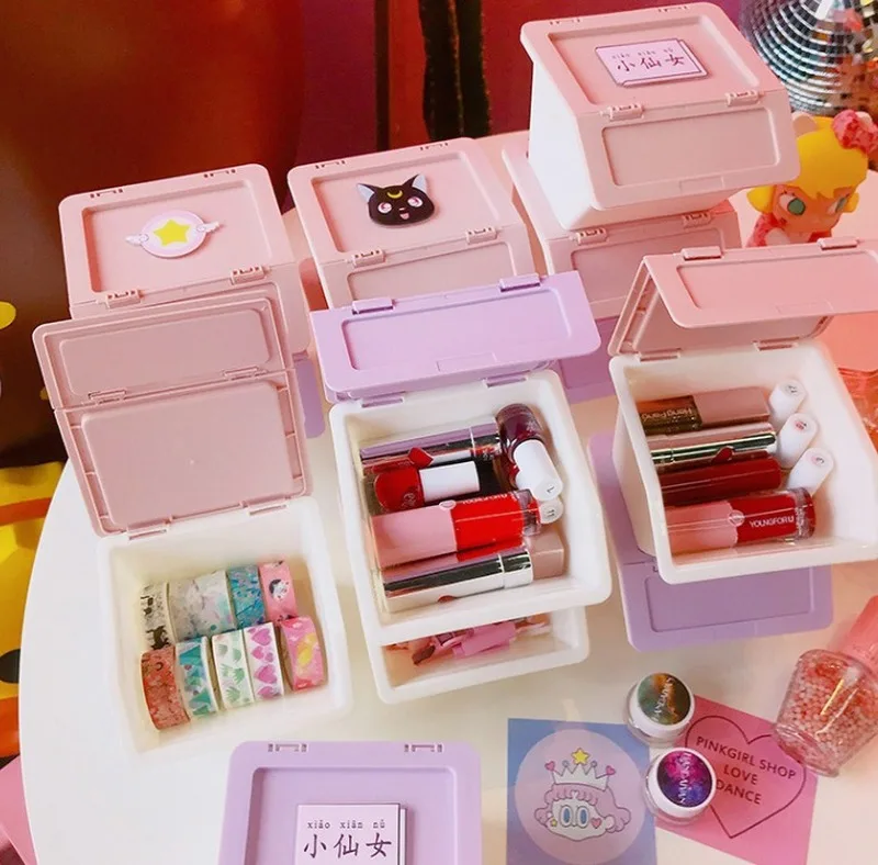 1 шт. настольный мини-ящик для хранения девочек-подростков | Дом и сад