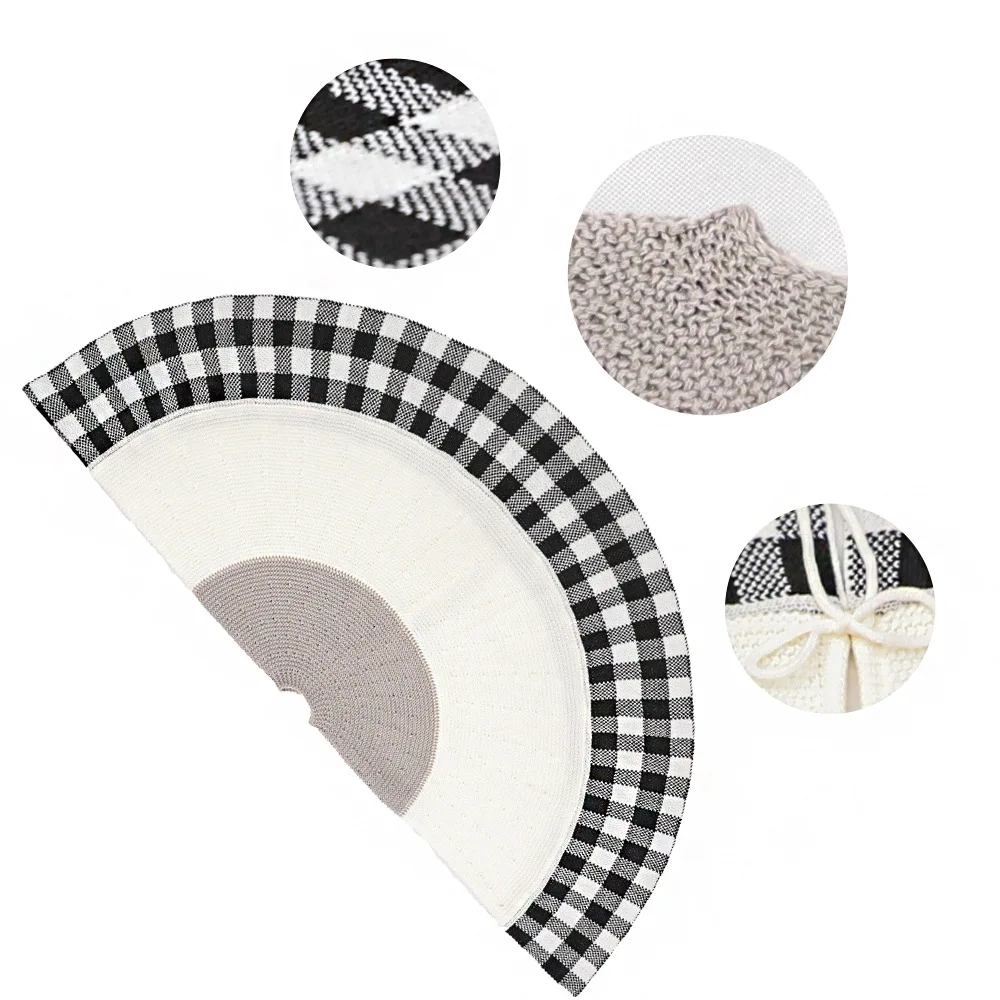 Рождественские украшения домашнее вязаное платье для рождественской елки 122 см |