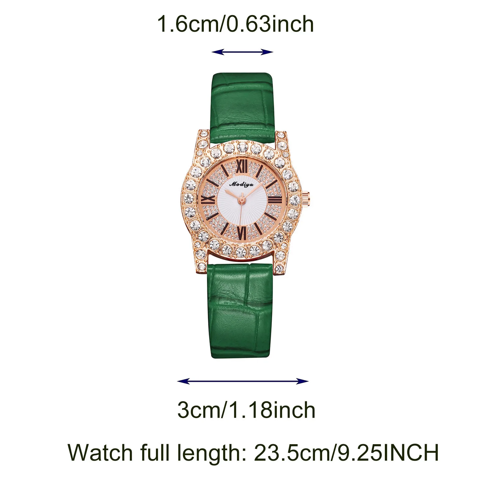 

2021 NEW Watchs Hot sale Fashion Faux Simplicity Leather Band Watch Rhinestone Roman Scale Female Watch Gift to girlfriend