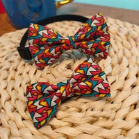 fancy pet dog bow tie adjustable fashion pattern collars for medium dog party birthday boy puppy neck wear pet neck accessories
