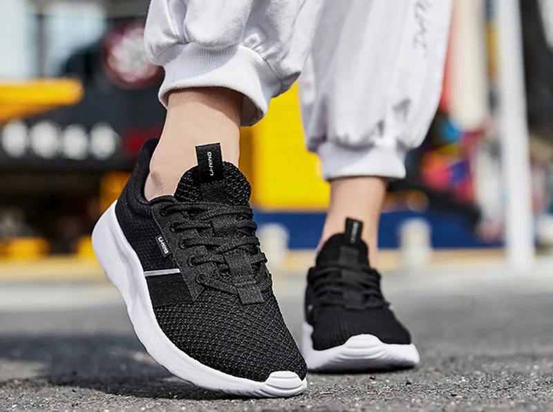Li-Ning/Женская Базовая мягкая обувь для образа жизни; удобная спортивная обувь с дышащей подкладкой для фитнеса; кроссовки-светильник; AGCP084 YXB311