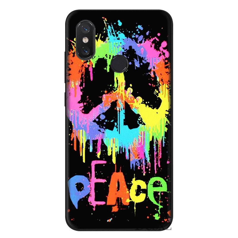 Чехол для мобильного телефона из ТПУ Redmi версия 4 4X5 6 7 Pro 5A Prime Cover Hippie Psychedelic Art Peace |