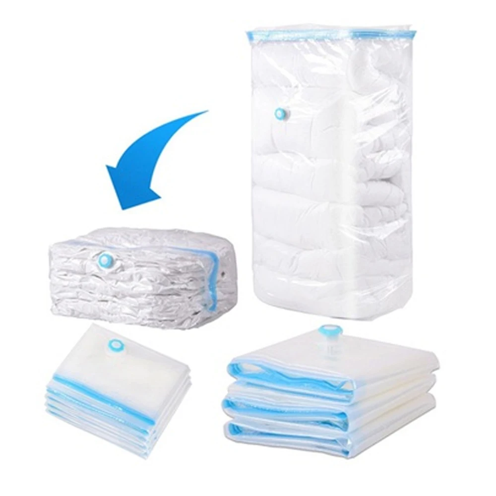 

Clothes Organizer Vacuum Bag For Cloth Storage Bag Transparent Border Foldable Compressed Organizer Space Saving Seal Packet