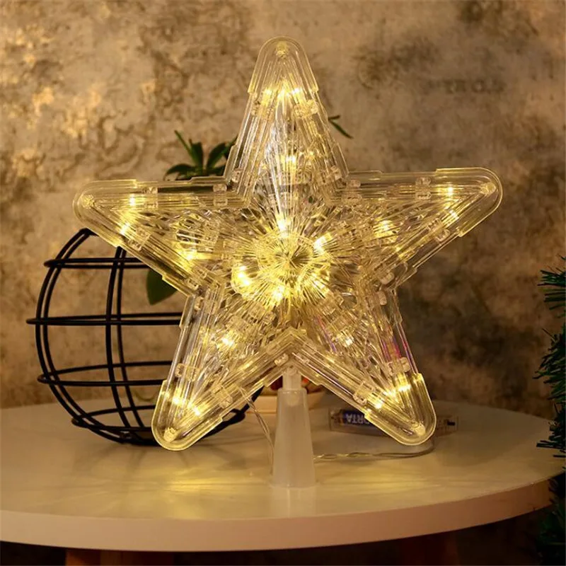 1 шт. светильник в форме звезды 22 см рождественская елка верхнее освещение