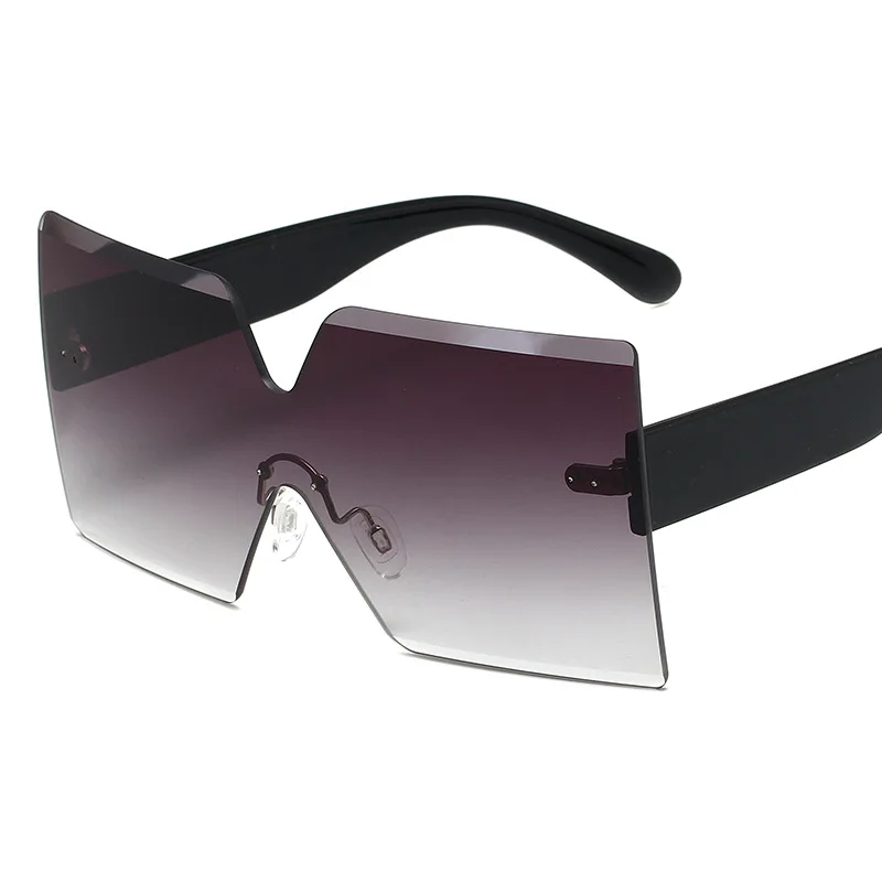 

Outdoor Frameless Trend Sunglasses Oversize Personality Design Glasses Driver Unisex UV400 Wholesale Sunglasses