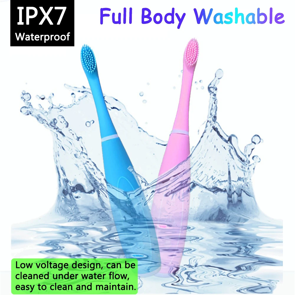 Мощная Электрическая зубная щетка Sonic водонепроницаемые зубные щетки для детей