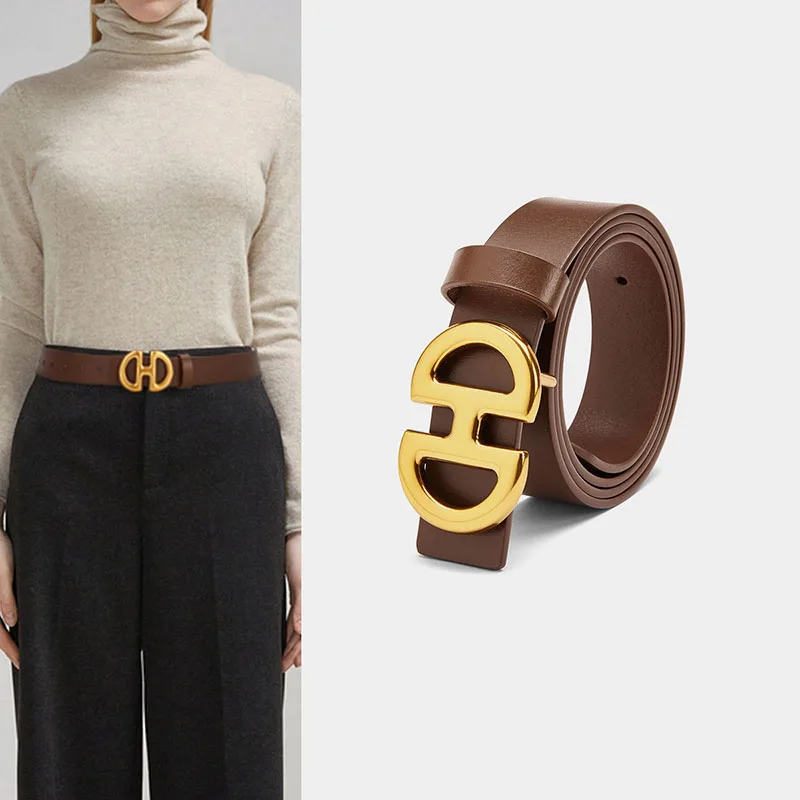 

Women's Belt Casual All-match Women Brief Genuine Leather Belt Women Waist strap Pure Color Waistband Top Quality Jeans Girdle