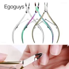 Ножницы для кутикулы из нержавеющей стали инструменты для маникюра и педикюра золотистыеСеребристыерадужные мертвой кожи инструмент для стрижки